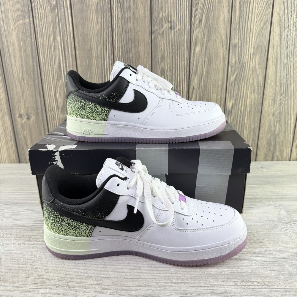 Nike Air Force 1 '07 Splatter White Volt CZ8097-100 Women's Size 9 OG Box